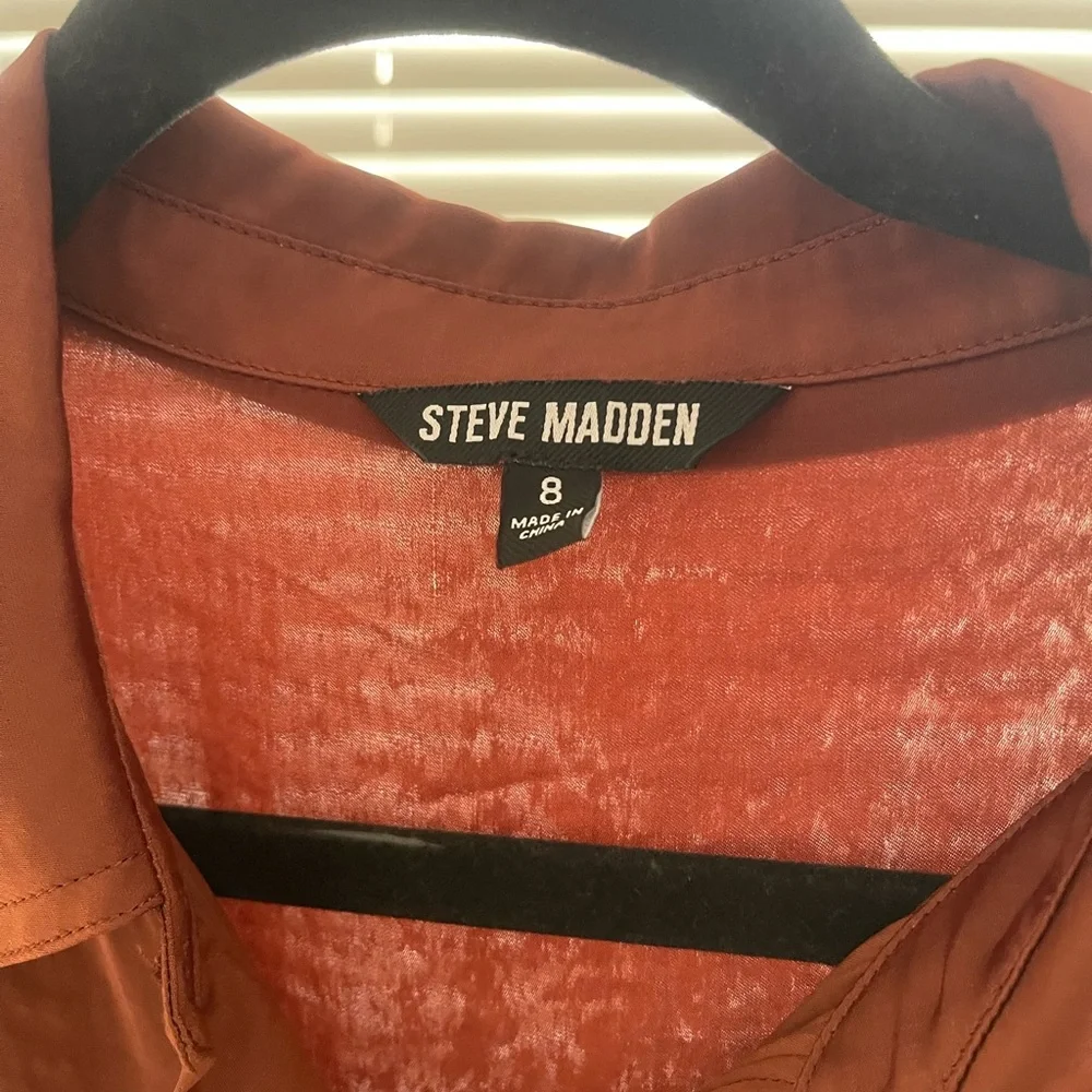 Steve Madden Rust Button-Up Dress - Picture 4 of 4
